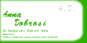 anna dobrosi business card